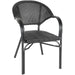 Bistro Teslin Chair Double Tube Aluminium Black |  ZF3022CBLACK Makfry