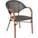Bistro Teslin Chair Double Tube Aluminium Wood finish|  ZF3022CWOOD Makfry
