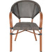 Bistro Teslin Chair Double Tube Aluminium Wood finish|  ZF3022CWOOD Makfry