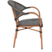 Bistro Teslin Chair Double Tube Aluminium Wood finish|  ZF3022CWOOD Makfry