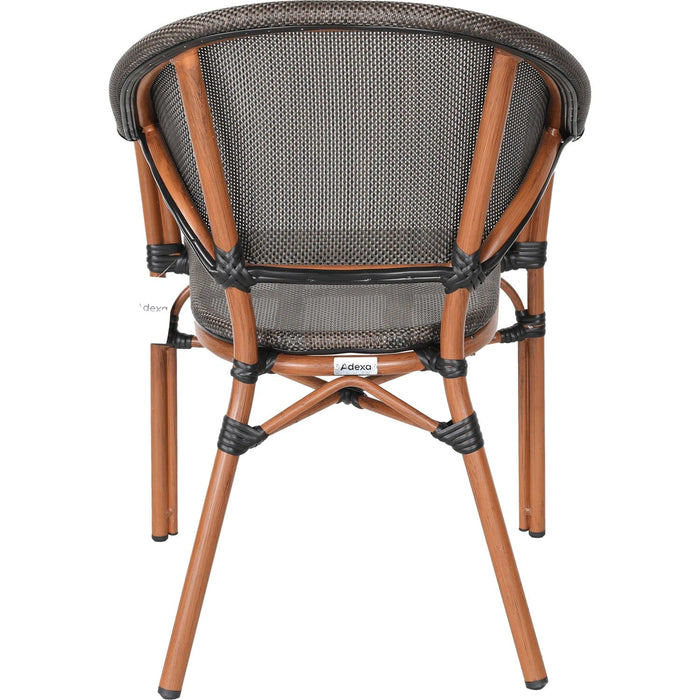 Bistro Teslin Chair Double Tube Aluminium Wood finish|  ZF3022CWOOD Makfry