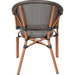 Bistro Teslin Chair Double Tube Aluminium Wood finish|  ZF3022CWOOD Makfry