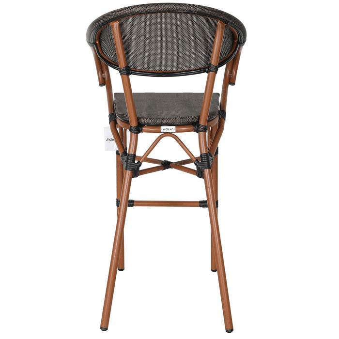 Textilene Outdoor High Barstool Aluminium Wood |   ZF3030CWOOD