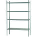 B GRADE Commercial Shelving unit 4 tier 1000kg Width 1500mm Depth 350mm Green Zinc & Epoxy wire |  TAC214 B GRADE Makfry