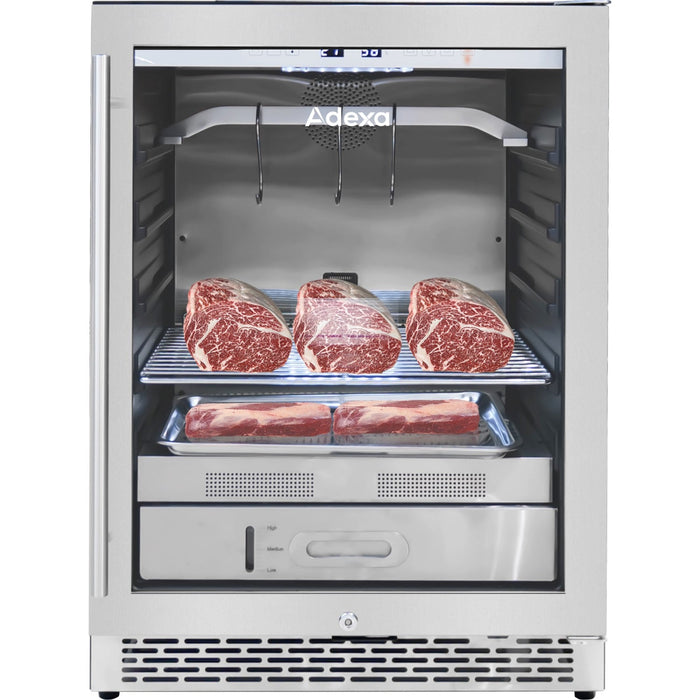 Professional Dry Aging Fridge Meat Maturation Cabinet 110 L Stainless Steel 595x575x820mm | Zsa145 N Makfry