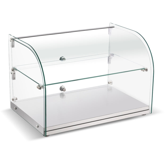 Neutral Display Case Curved 2 Tier 555x380x379mm Stainless steel frame |  ZW45RSS