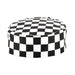Size: One size fits all. Colour: Black and white. Material: Polycotton