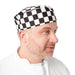 Whites Chefs Skull Cap Big Black & White Check Whites Chefs Clothing