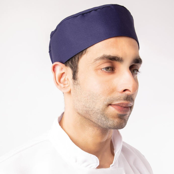 Whites Chefs Skull Cap Blue Whites Chefs Clothing