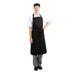 Whites Bib Apron Polycotton Black Whites Chefs Clothing