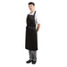 Whites Bib Apron Polycotton Black Whites Chefs Clothing