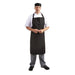 Whites Bib Apron Polycotton Black Whites Chefs Clothing