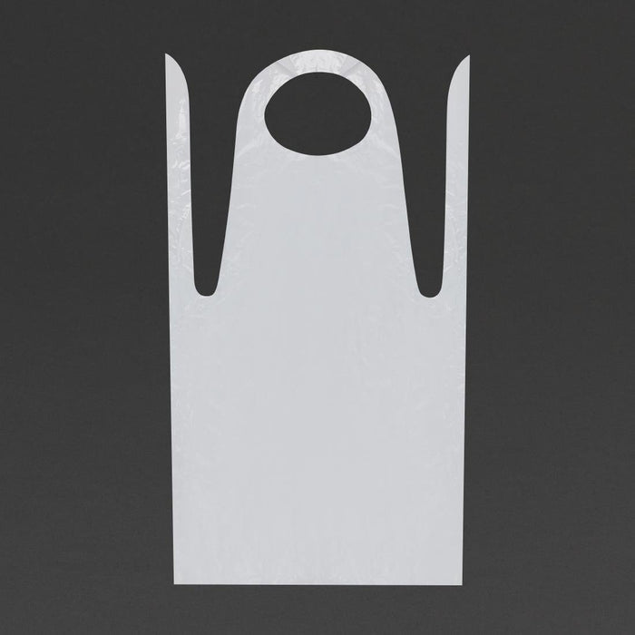 Disposable Polythene Bib Aprons White (100 pack) Smith Bateson
