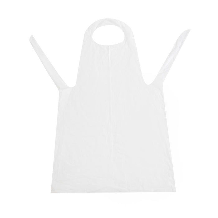 Disposable Polythene Bib Aprons White (100 pack) Smith Bateson