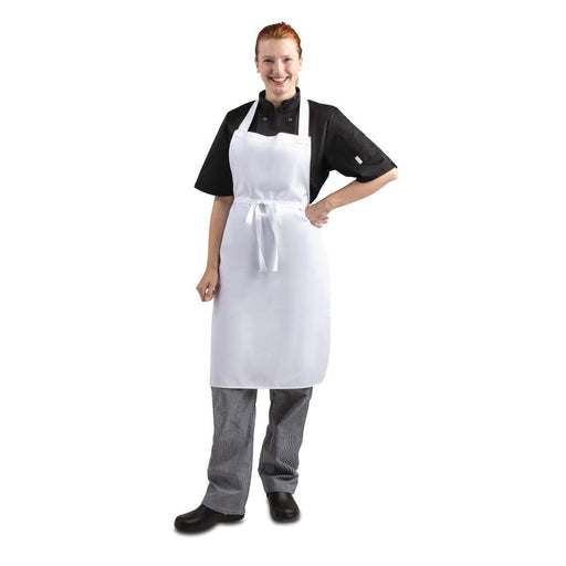 Whites Bib Apron Polycotton White Whites Chefs Clothing