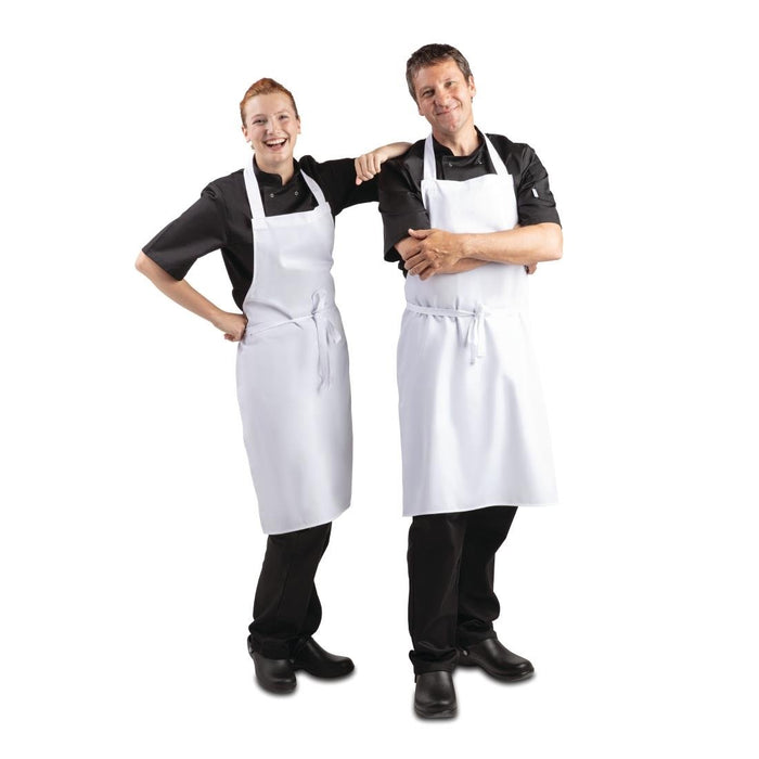 Whites Bib Apron Polycotton White Whites Chefs Clothing