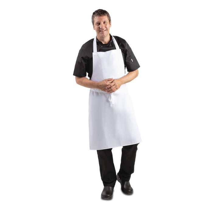 Whites Bib Apron Polycotton White Whites Chefs Clothing