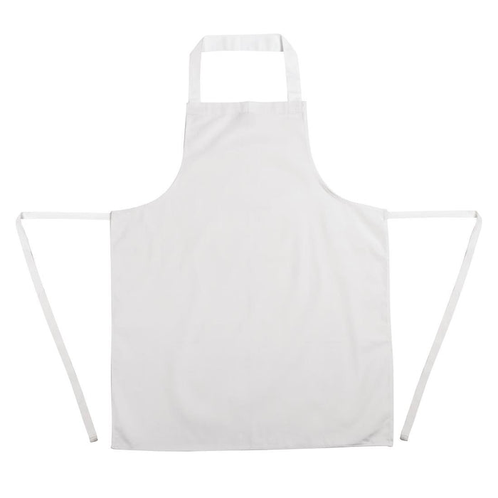 Whites Bib Apron Polycotton White Whites Chefs Clothing