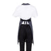 Whites Butchers Stripe Bib Apron Blue/White Whites Chefs Clothing