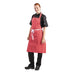 Whites Butchers Stripe Bib Apron Red/White Whites Chefs Clothing