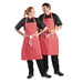 Whites Butchers Stripe Bib Apron Red/White Whites Chefs Clothing