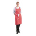 Whites Butchers Stripe Bib Apron Red/White Whites Chefs Clothing
