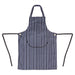 Whites Butchers Stripe Bib Apron with Pocket Blue/White Whites Chefs Clothing