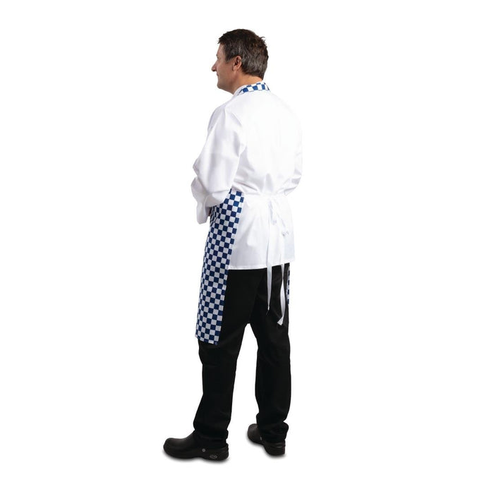 Whites Bib Apron Blue & White Check Whites Chefs Clothing