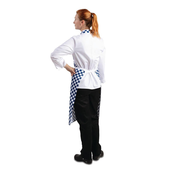 Whites Bib Apron Blue & White Check Whites Chefs Clothing