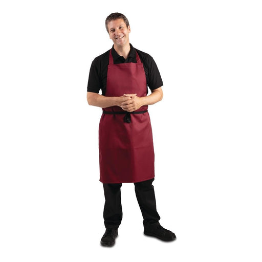 Whites Bib Apron Burgundy Whites Chefs Clothing