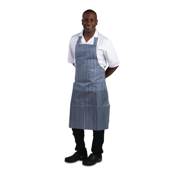 Whites Water Resistant Bib Apron Blue and White Whites Chefs Clothing
