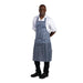 Whites Water Resistant Bib Apron Blue and White Whites Chefs Clothing
