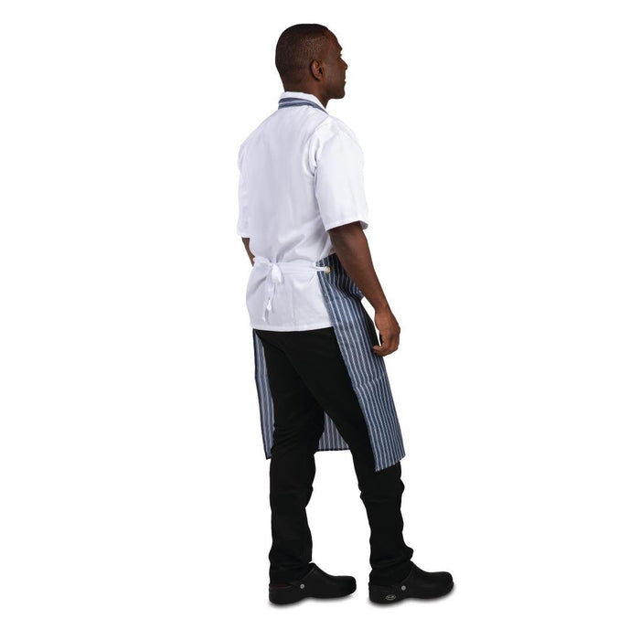 Whites Water Resistant Bib Apron Blue and White Whites Chefs Clothing