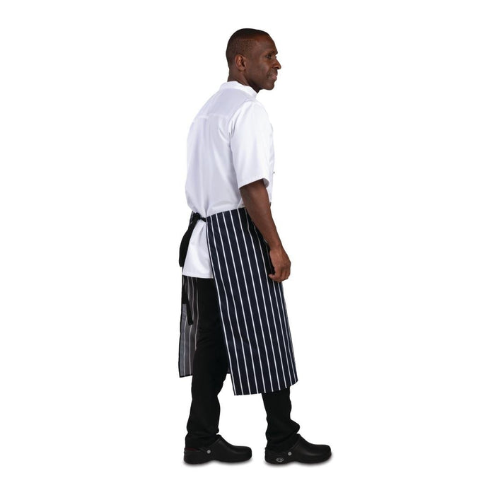 Whites Butchers Stripe Waist Apron Blue/White Whites Chefs Clothing