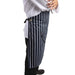 Whites Butchers Stripe Bib Apron Blue/White Extra Large Whites Chefs Clothing
