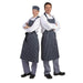 Whites Butchers Stripe Bib Apron Blue/White Extra Large Whites Chefs Clothing