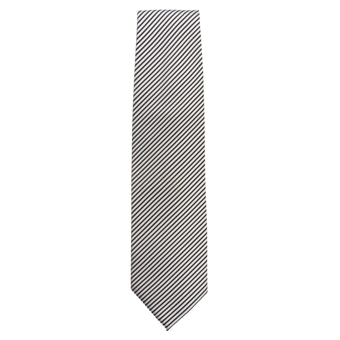 Colour: Silver and black fine stripe