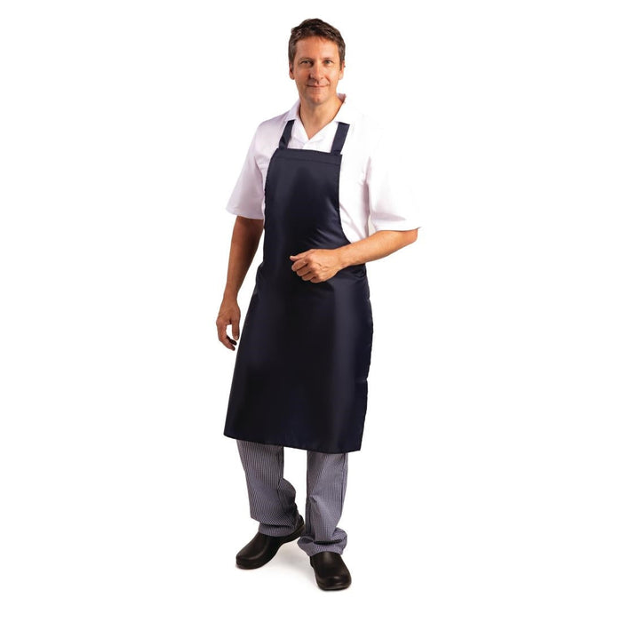 Whites Light Duty Water Resistant Bib Apron Blue Whites Chefs Clothing