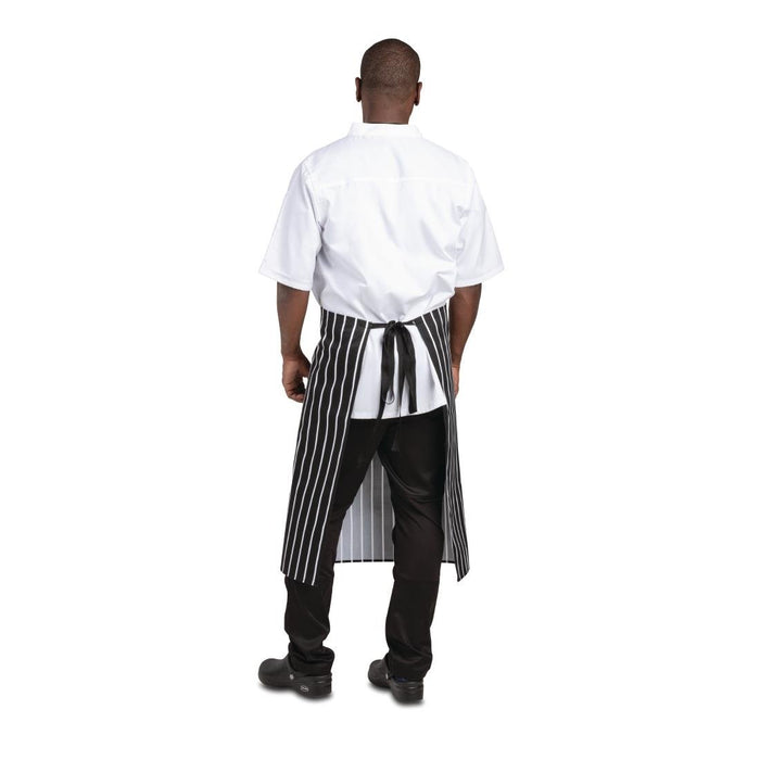 Whites Butchers Stripe Waist Apron Black/White Whites Chefs Clothing