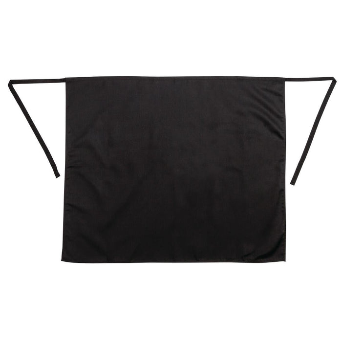 Whites Regular Waist Apron Black Whites Chefs Clothing