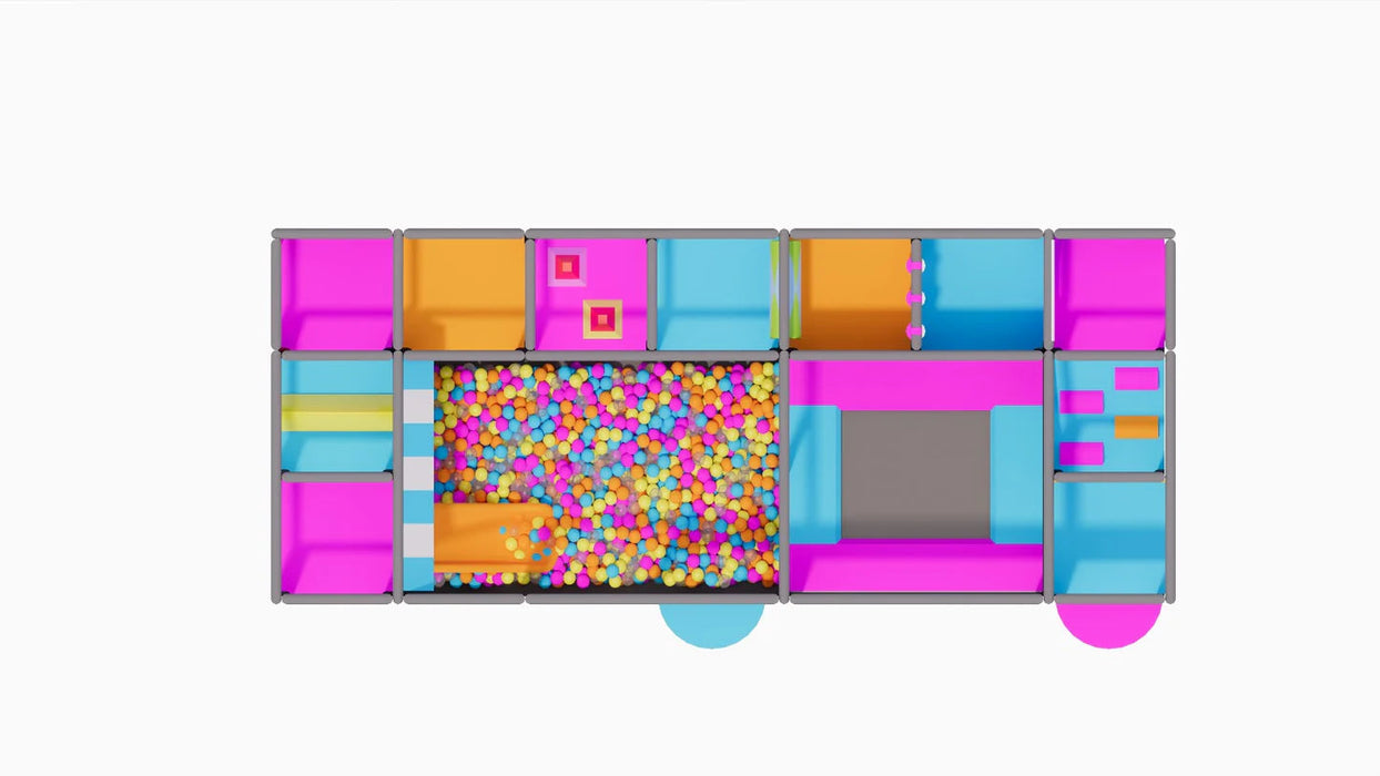 Indoor Dual Level Structure Soft Play Area - 7000x3000x2400mm IQPARK