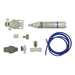 Kit contains saddle valve, waterblock, fitting, shut off valve, 2m of 1/4" tubing, filter and head.