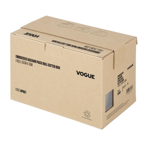 Vogue Vacuum Pack Roll with Cutter Box (Embossed) 200mm width Vogue