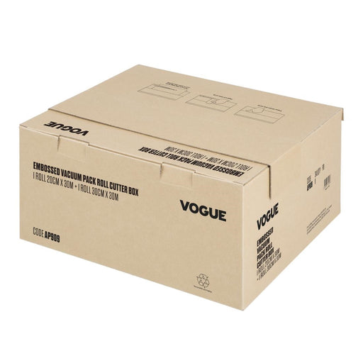 Vogue Vacuum Pack Roll with Cutter Box (Embossed) 200mm & 300mm Twin Pack Vogue