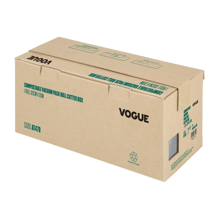 Vogue Compostable Vacuum Pack Roll Cutter Box 30cm x 30m Vogue