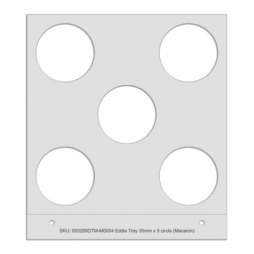 Fits HZ179. 5 circles 35mm macaron tray