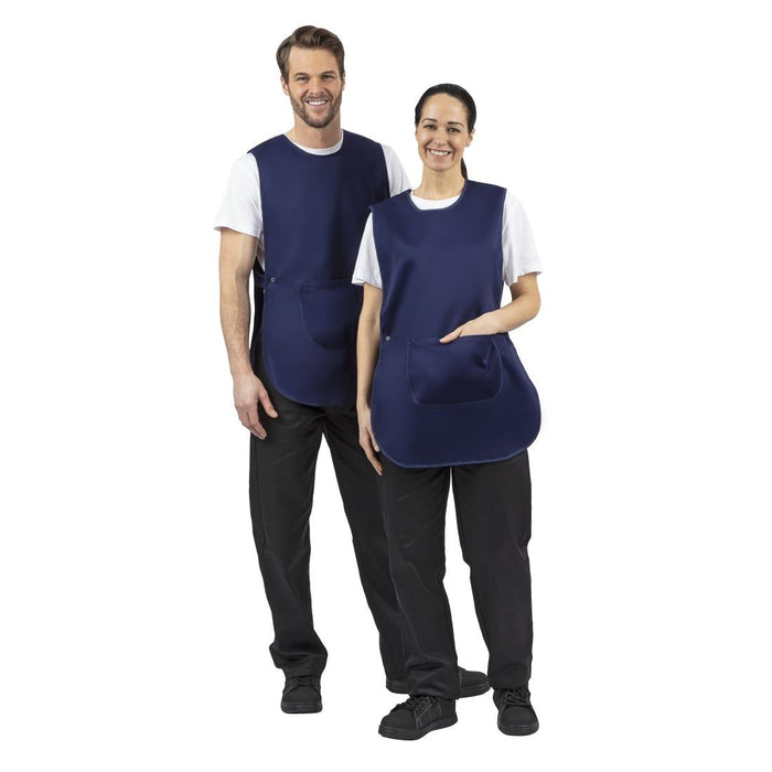 Tabard With Pocket Navy Blue Whites Chefs Clothing