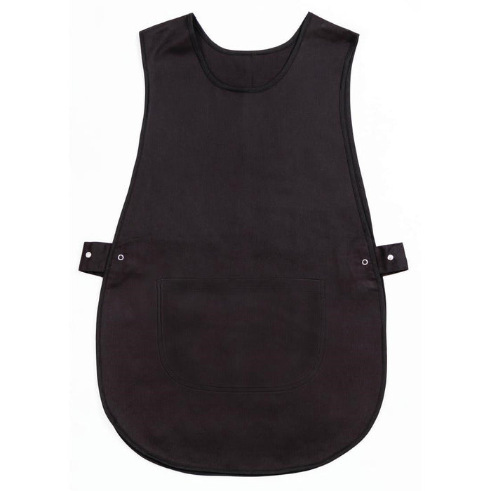 Whites Tabard With Pocket Black Whites Chefs Clothing