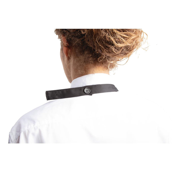 Whites V Neck Service Apron Black Whites Chefs Clothing