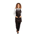 Whites V Neck Service Apron Black Whites Chefs Clothing